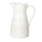 The Pioneer Woman Vintage Lace Linen 9-inch Ceramic Pitcher