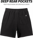Pioneer Camp Sweat Shorts for Men 5 Inch Inseam Shorts Athletic Gym Workout Casual Cotton Shorts for Running Pajama Lounge