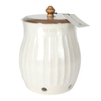 The Pioneer Woman Colette Stoneware Potato Keeper, White