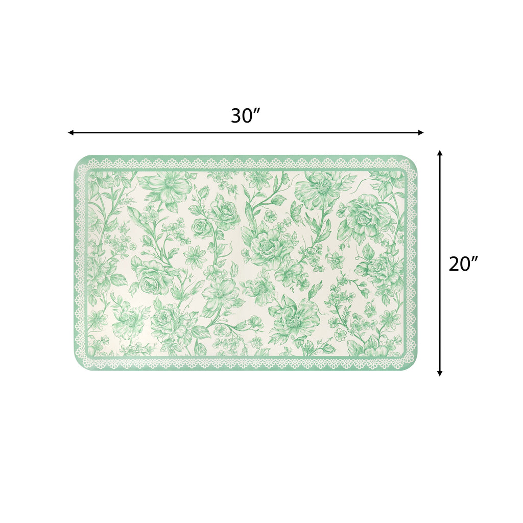 The Pioneer Woman Agatha Comfort Kitchen Mat, Green, 20" x 30"