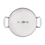 The Pioneer Woman Harlow 12" Ceramic Non-Stick Everyday Pan with Lid, Denim Blue