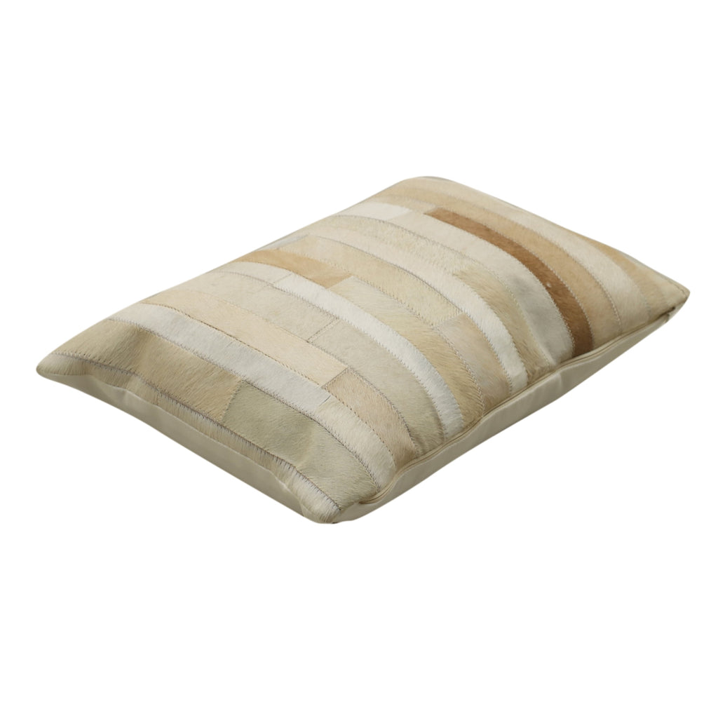 The Pioneer Woman Ranch Patchwork Cowhide Lumbar Pillow 14" x 20"