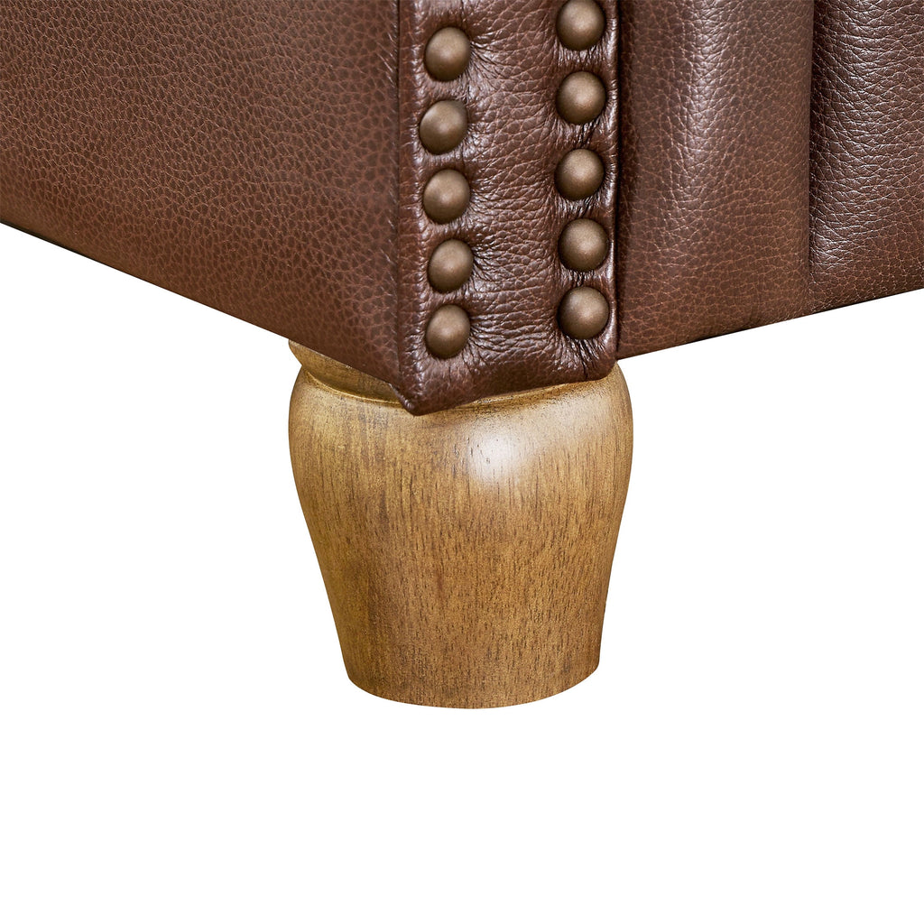 Pioneer Woman Harper Leather Recliner with Whiskey Upholstery