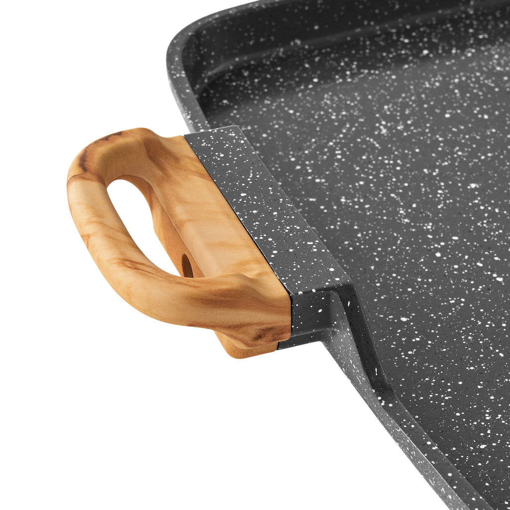 The Pioneer Woman Prairie Signature Cast Aluminum Double Griddle, Charcoal Speckle