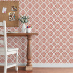 The Pioneer Woman Pink Salmon Washy Trellis Peel and Stick Wallpaper, 18" x 18.86'