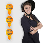 Skeleteen Vintage Old Fashioned Bonnet - Black Colonial Pioneer Prairie Felt Sun Hat Bonnets for Women and Children