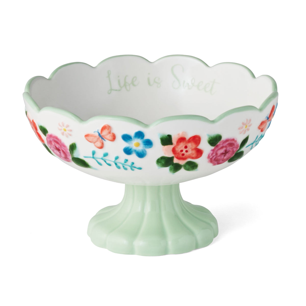 (4 pack) The Pioneer Woman Painted Meadows 6.4-inch Stoneware Candy Dish