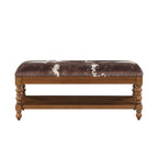The Pioneer Woman Harper Bench, Faux Cowhide Fabric