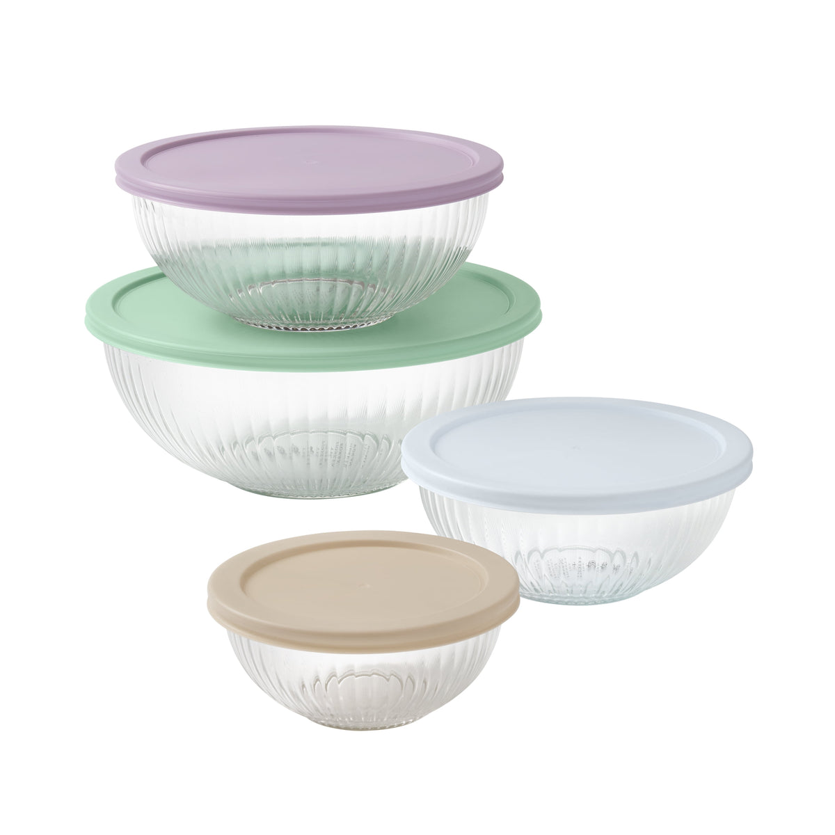 The Pioneer Woman 8-Piece Glass Mixing Bowl Set