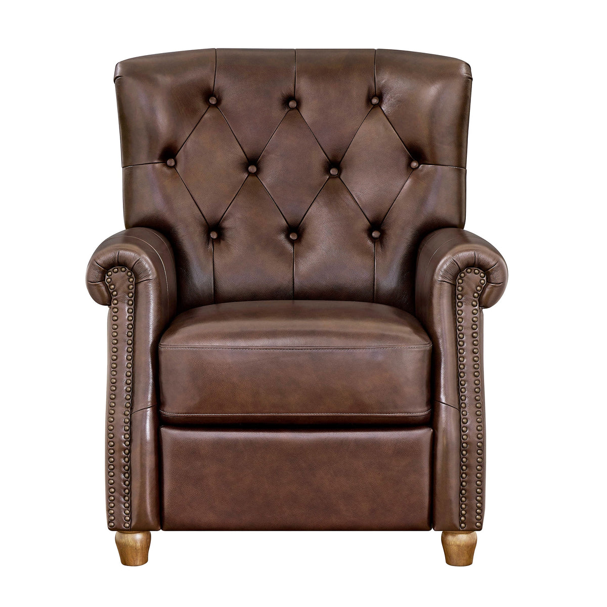 Pioneer Woman Harper Leather Recliner with Whiskey Upholstery