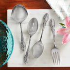 (3 pack) The Pioneer Woman Mazie 4-Piece Serve Utensils Set, Stainless Steel, Silver