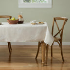 The Pioneer Woman Tonal Floral Jacquard Woven Fabric Tablecloth, Light Taupe, 60"W x 102"L