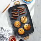 The Pioneer Woman Prairie Signature Cast Aluminum Double Griddle, Charcoal Speckle