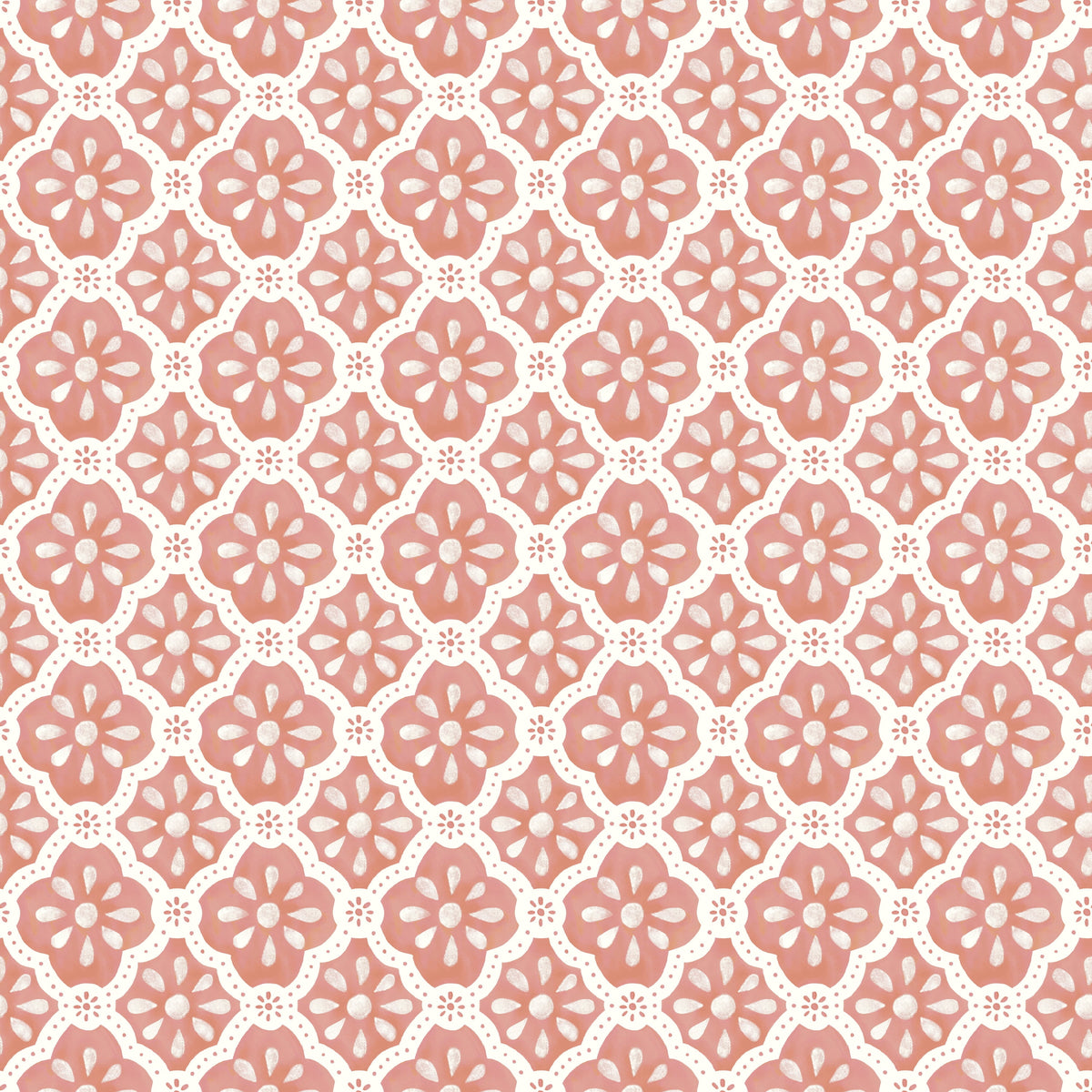The Pioneer Woman Pink Salmon Washy Trellis Peel and Stick Wallpaper, 18" x 18.86'