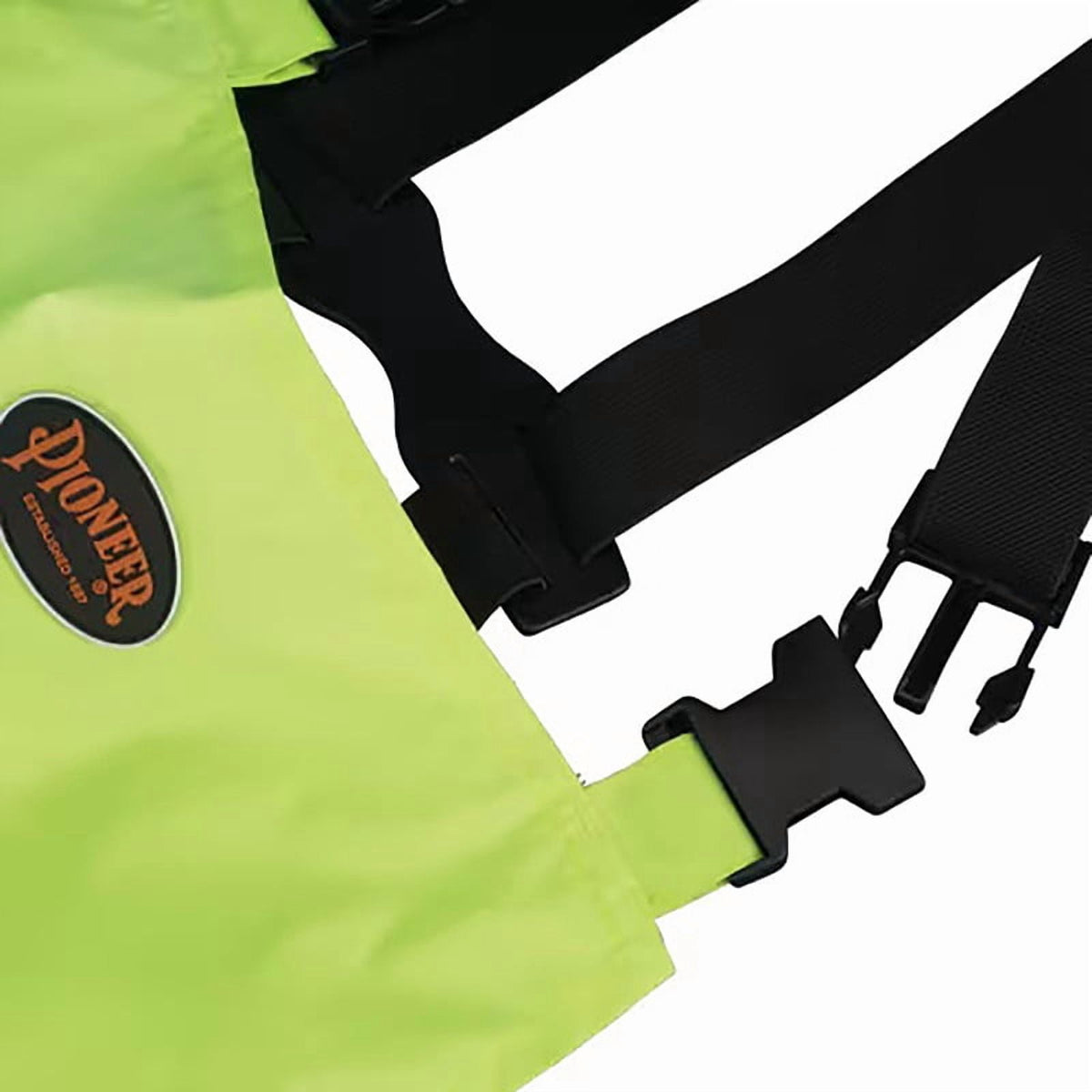 Pioneer V1080160U-XL Lightweight Hi-Vis Safety Rain Suit, Yellow/Green, Size XL, 2-Piece Jacket & Bib Pant