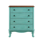 The Pioneer Woman 4-Drawer Dresser Made With Solid Wood Frame, Teal