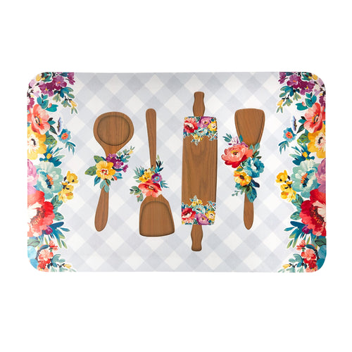 (3 pack) The Pioneer Woman Sweet Romance Kitchen Comfort Rug, Multicolor, 20"W x 30"L